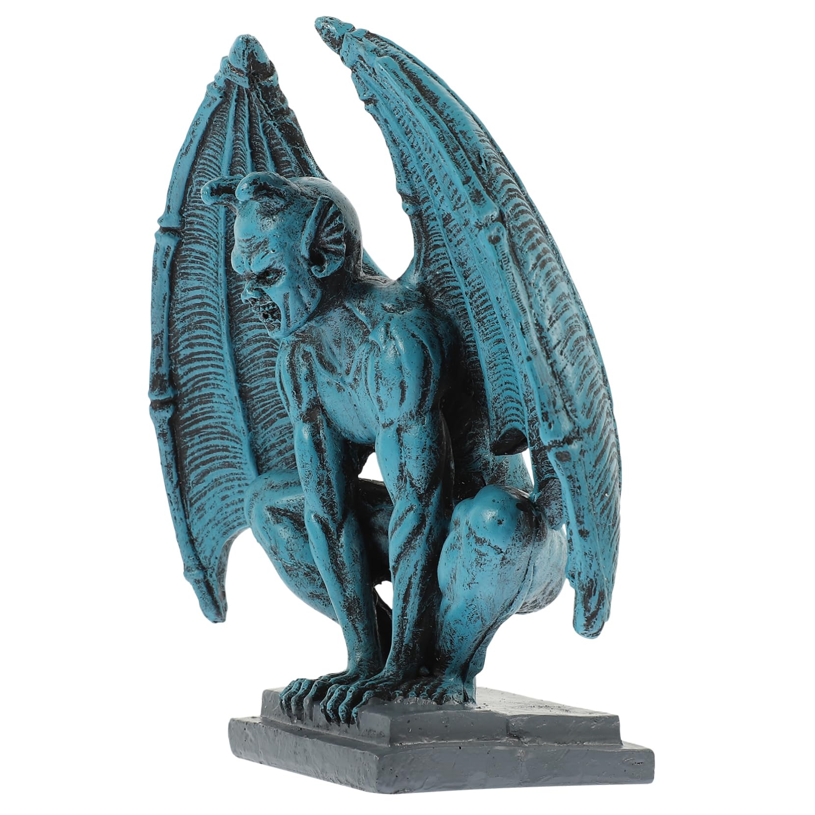 Cabilock 2 Pezzi Gargoyle Statue Figurine Da Giardino Statue Ornamenti Giocattolo Da Esterno Drago Giardino Solare Decorazione Angelo Rana Statua Accessori Da Delle Fate