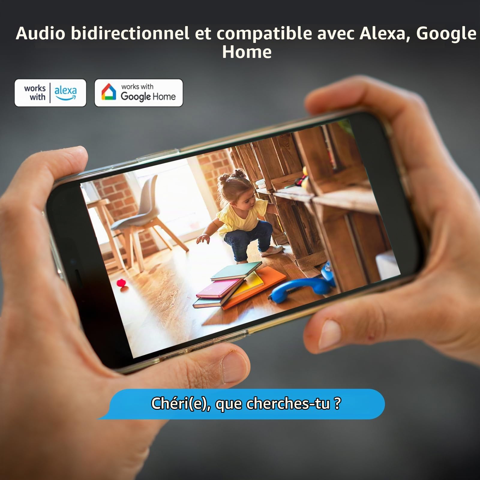 SONOFF Caméra Surveillance WiFi, Cam Slim 1080P Caméra Extérieure Étanche IP66, Vision Nocturne, Détection de Mouvement, Audio Bidirectionnel, pour Bébé/Agées, Compatible avec Alexa/Google Home