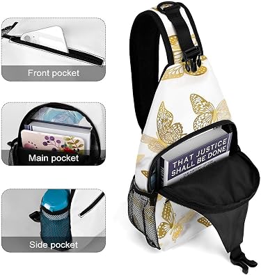 Dragon Pattern Sling Bag – Crossbody Chest Pack For Travel, Hiking, Gym & Everyday Use