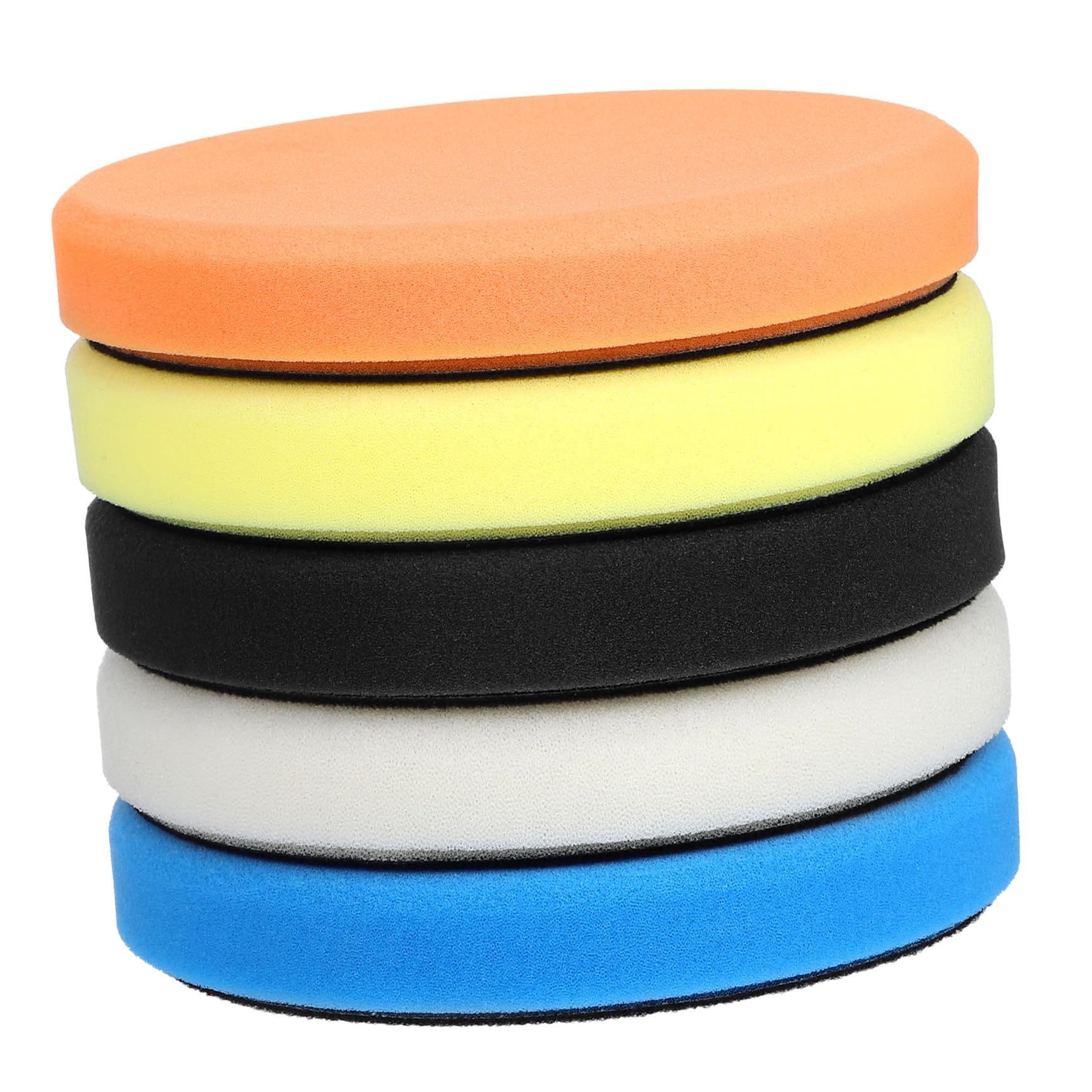 Kit de Polissage Voiture 6 Pouces 5 Pièces Tampons de Polissage en Éponge Confort et Finition Précise pour Carrosserie pour Entretien Automobile