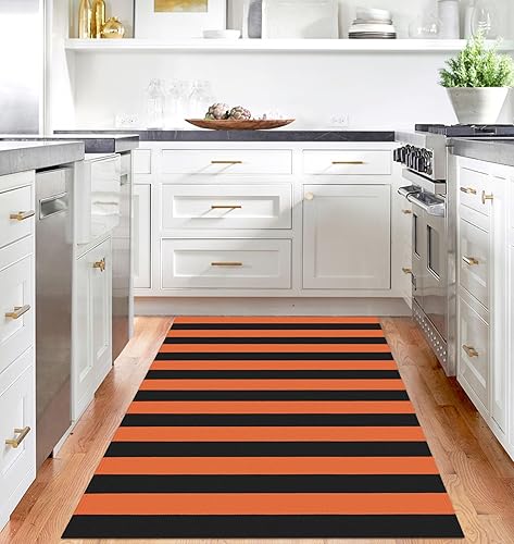 Miniatura 460 de IOHOUZE - Tapete a cuadros estilo búfalo de 5 x 8 pies para interiores y exteriores, lavable, para sala, tapete de bienvenida primavera-verano