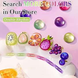 Double Rhythm 15ML Ice Glass Cat Eye Gel Polish with Magnet Holographic Glitter Shimmer Translucent Sheer Color Salon Soak Off Magnetic Nail at Home (Green Gold-MC1246)