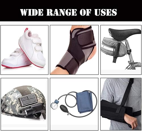 Miniatura 4 de HANFINEE Cinta de velcro para coser de 4 pulgadas de ancho, cinta de cierre de tela de nailon adhesiva no adhesiva para costura artesanal,