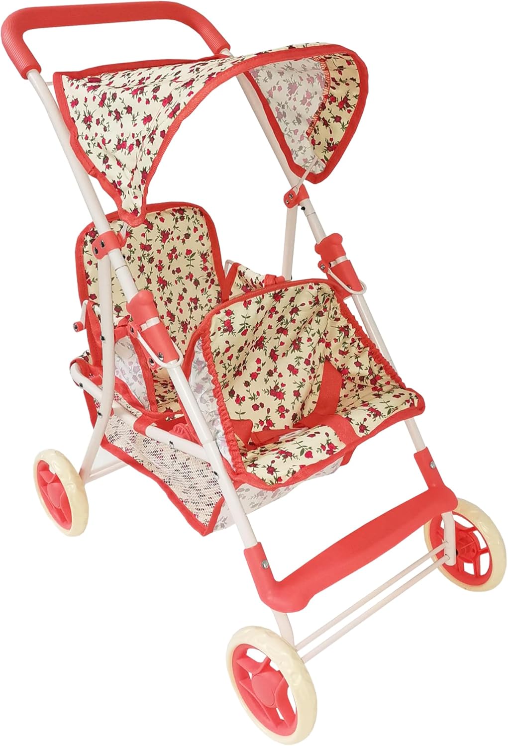 Double Doll Stroller for Baby Dolls Twin Dolls Toy Doll