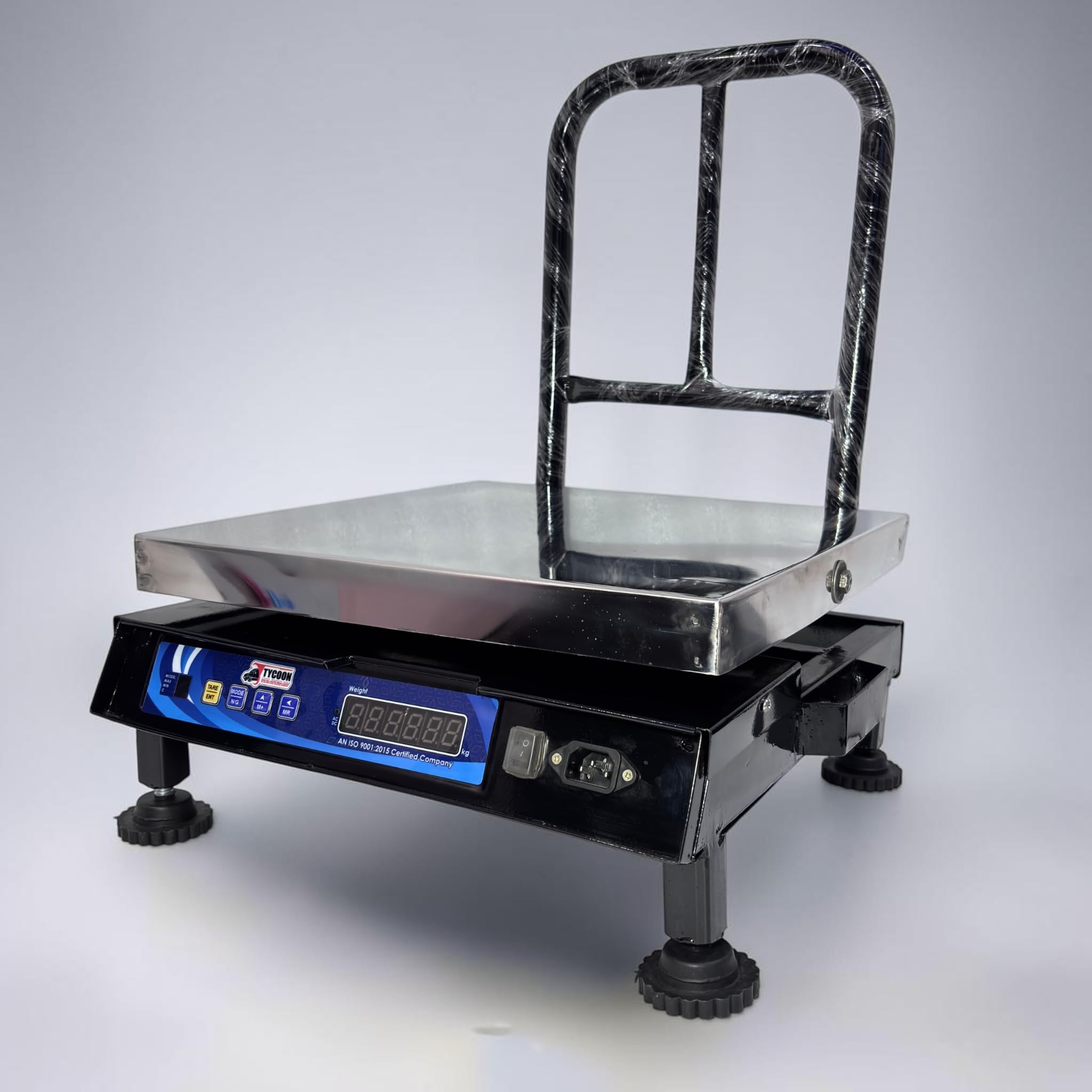 TYCOON Weight Capcaity 200 kg x 10 g Accuracy | Electronic Weighing Scale | Heavy Duty Portable Scale | 400 x 400mm (16x16") Stainless Steel Top Plate| Green LED Display | Industrial & Commercial Uses-image-45