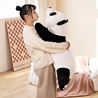Vista 3 de Weighted Stuffed Animals, 39.3" 2.86lbs Panda Plush Toy Cute Panda Weighted Plush Animals Pillow Gifts for Kids Adults Birthday, Valentine's Day