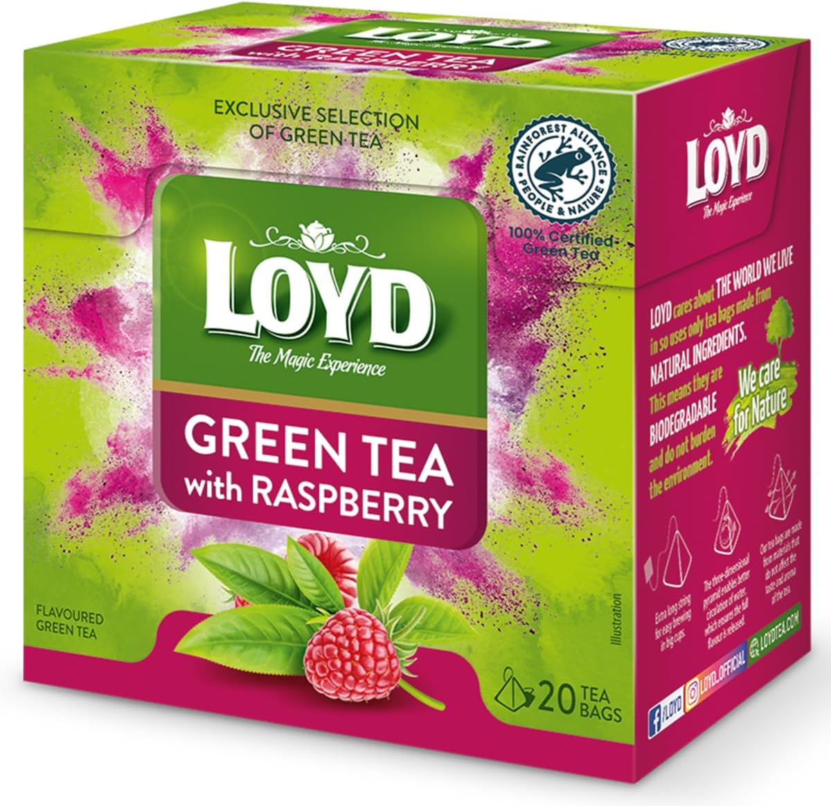 Loyd Green Tea with Raspberry Flavour Fruit Tea