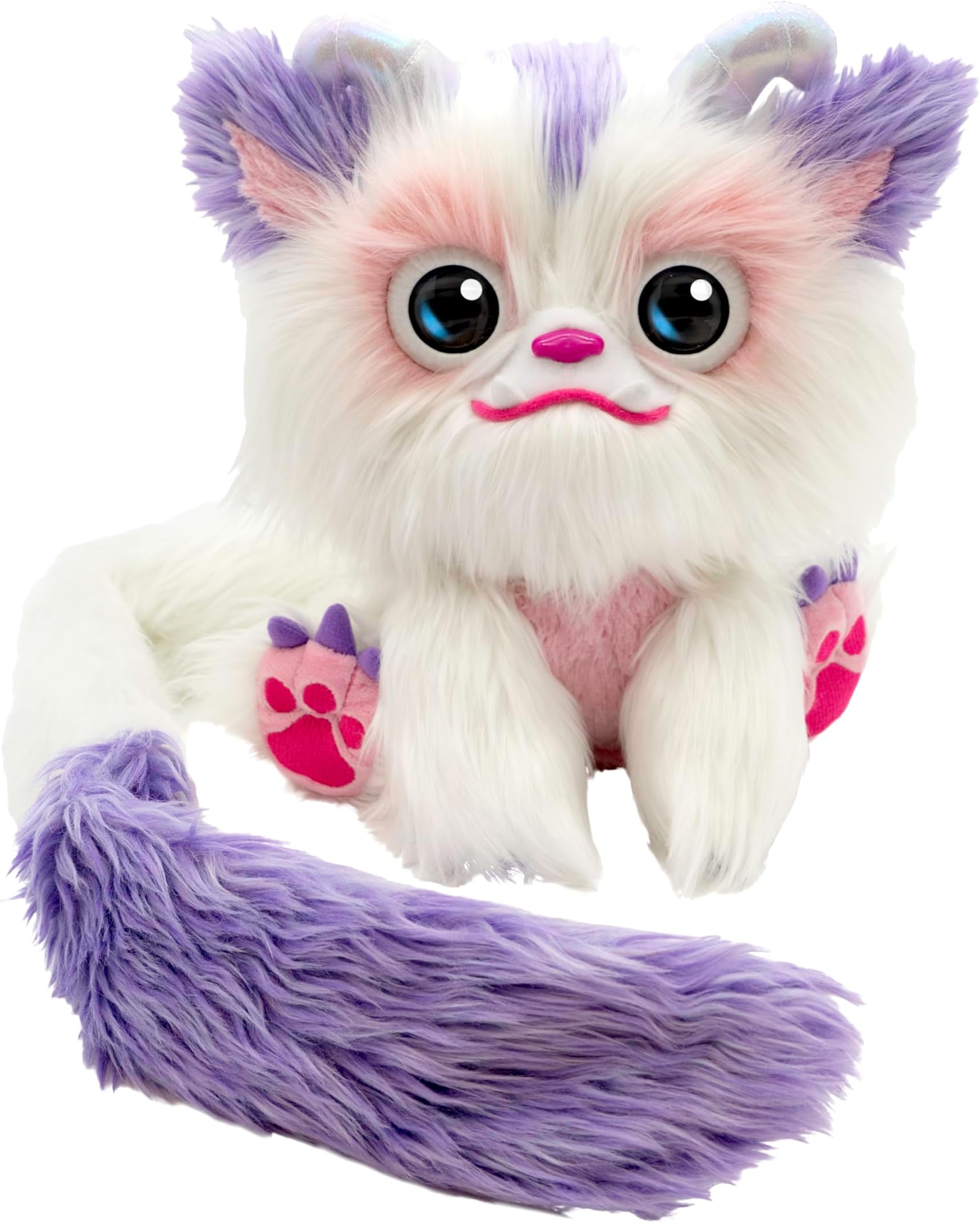 Furlings Interactive Plush Toy with 80+ Sounds and Animations, Responds to Play, Magical Eyes, Long Tail, Fluffy Fur, Ideal for Boys and Girls Ages 3+ - Aspen The Yeti