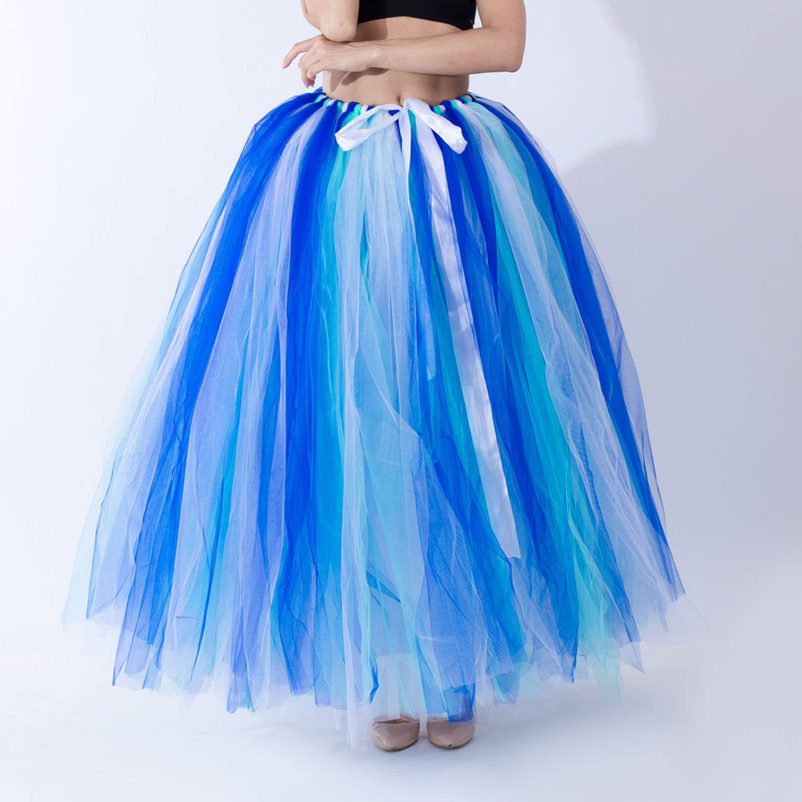 Cocila Jupe Tutu en Tulle à Trois Couches pour Adultes Unie Femmes Jupon Danse Classique Femme Tutu Grande Taille Voile Festival Jupes Fluo Adulte Deguisement Transparente Soiree Fille Mini