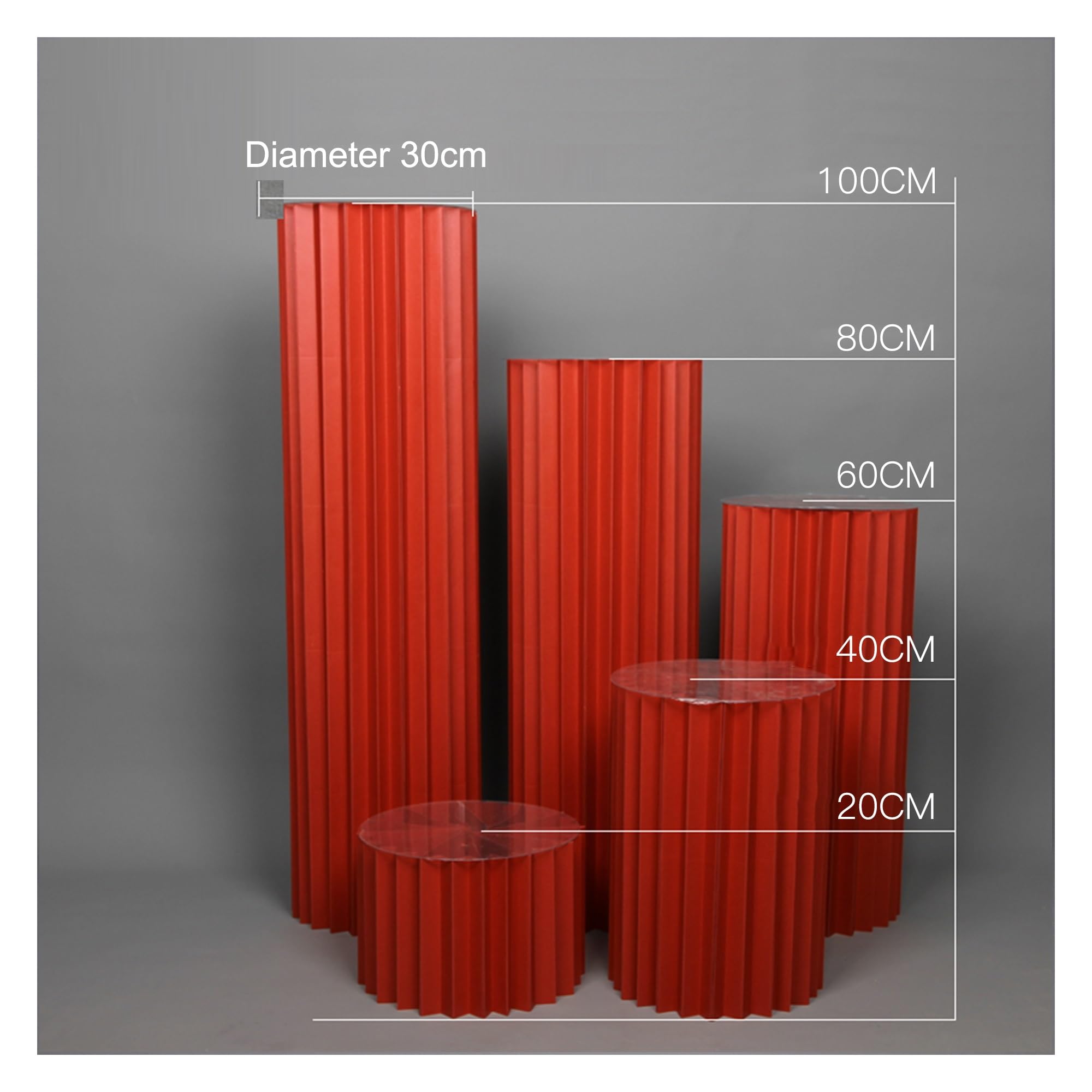 soporte cilíndrico para tartas de fiest Columnas de papel plegables, 5 piezas, soportes cilíndricos for fiestas, soportes de pedestal cilíndricos for fiestas, soporte cilíndrico for flores,