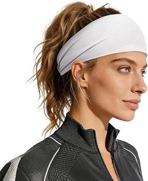 ROCKTAKIN Premium Sports Headbands for Men Wide Non-Slip Moisture Wicking Sweatband for Running Cycling Yoga Baseball Athletic Headband