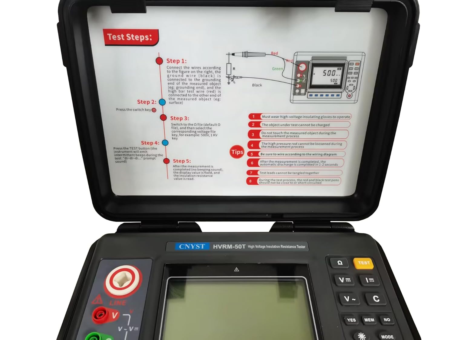 High Voltage Insulation Tester 15kV High Voltage Insulation Resistance Tester with Rated Applied Voltage 500V～15KV Insulation Resistance Range 0.01MΩ～50TΩ Output Short Circuit Current ≥6mA