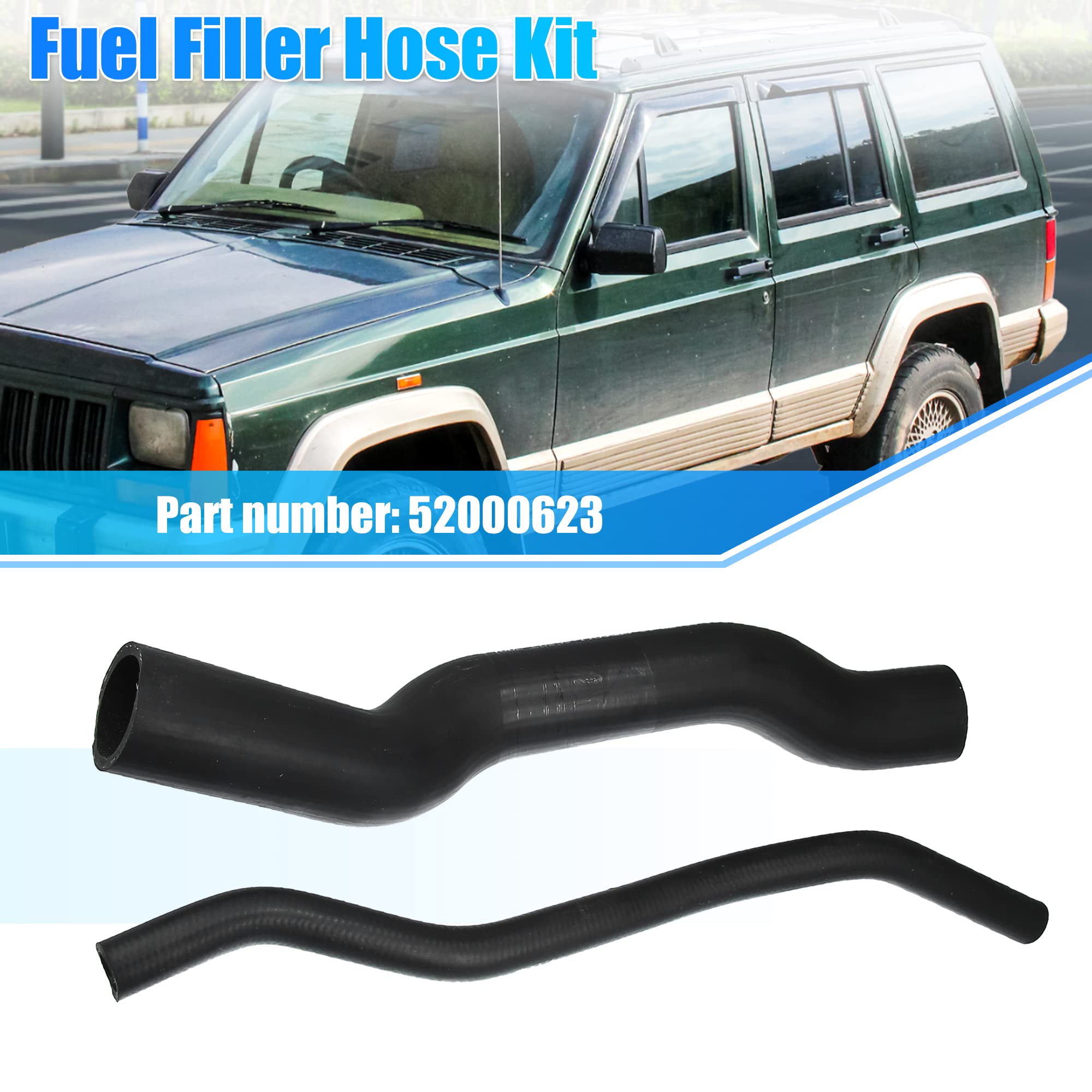 QUARKZMAN Carburante Fill e Bocchetta Tubo Kit 52000623 per Jeep Cherokee XJ 1984-1996