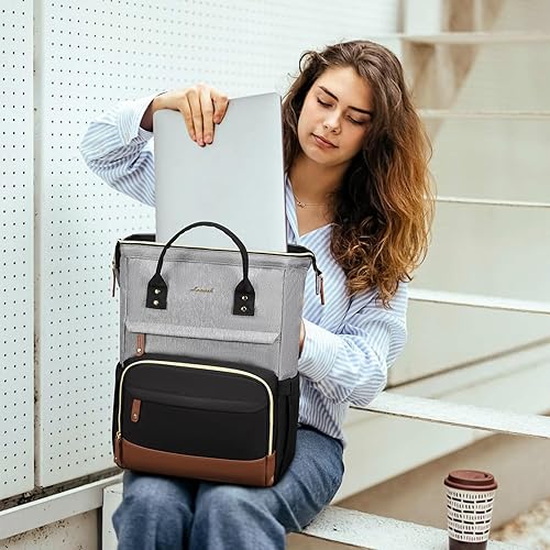 Miniatura 44 de LOVEVOOK - Mochila para laptop para mujer, mochila de trabajo de 17 pulgadas, con puerto USB, bolso de mano grande para doctoras, enfermeras y verde