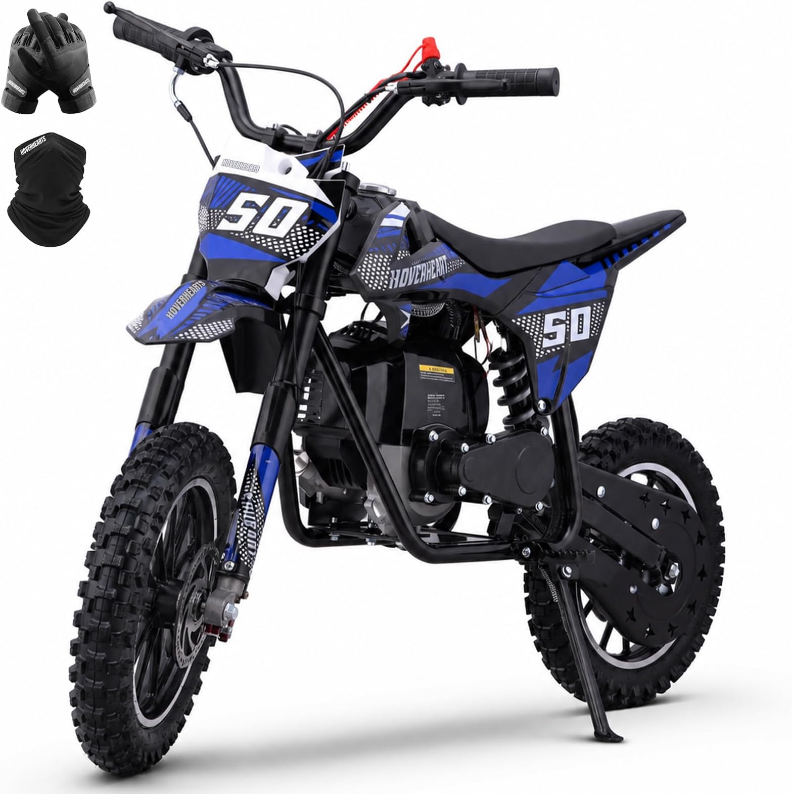 HOVER HEART 40cc 4-Stroke Dirt Bike, Kids Gas Dirt Bike, Mini Bike, Blue