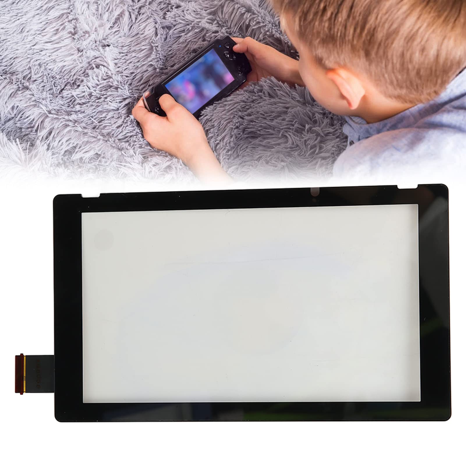 ASHATA Pantalla LCD de Repuesto para, Repuesto de Cristal de Pantalla Táctil Digitalizador para Piezas de Reparación de Pantalla Táctil, Pantalla Táctil LCD para Consola