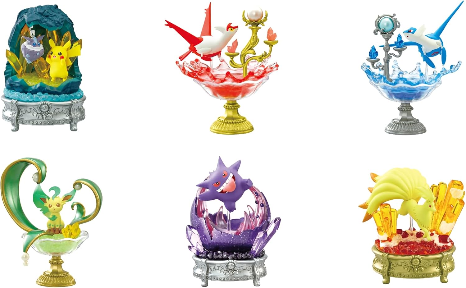 Reement Pokémon Gemstone COLLECTON 1 Box of Brilliant Shinki no Kiseki, Approx. H 4.7 x W 5.7 x D 8.5 inches (120 x 145 x 215 mm), ATBC-PVC, ABS