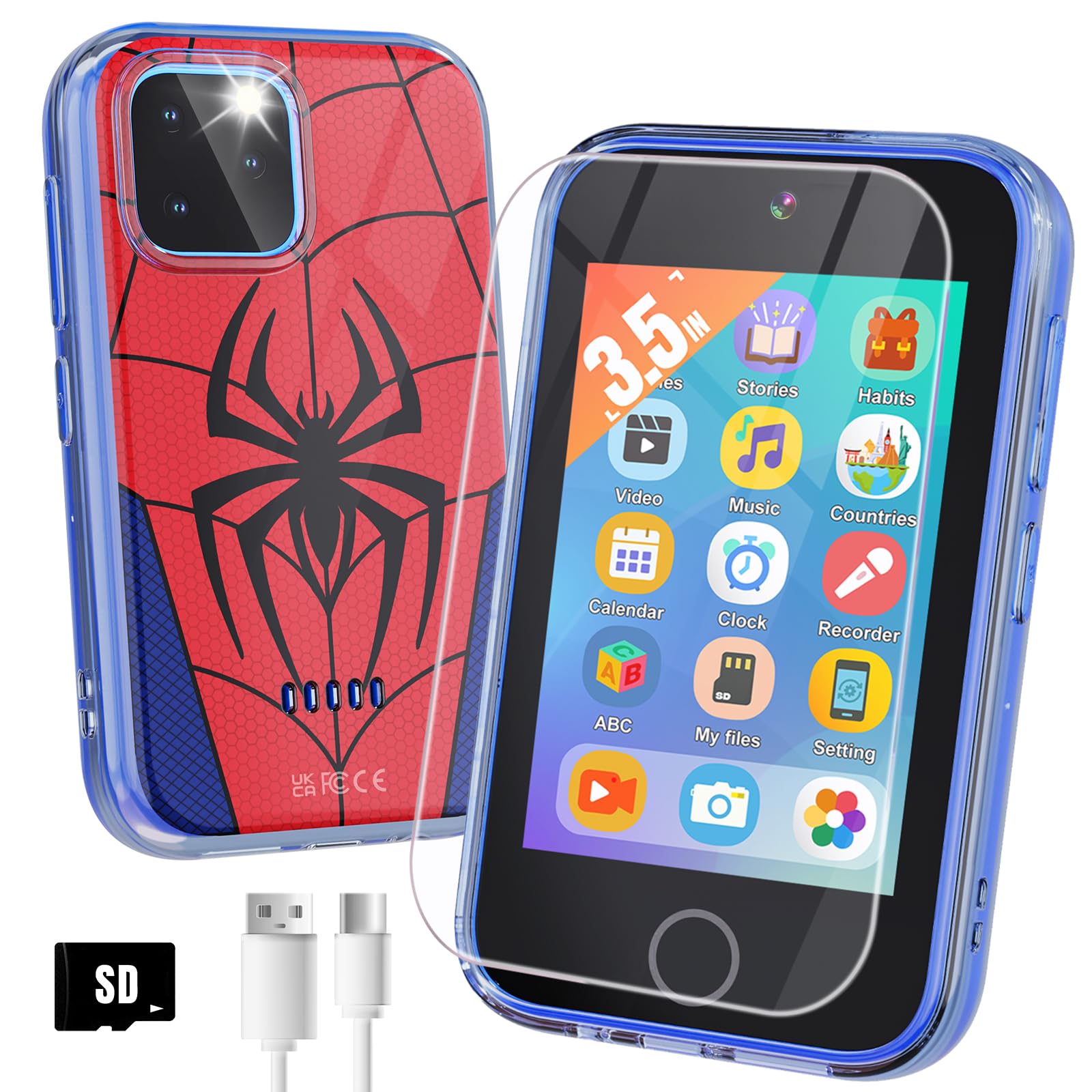 Advanced Kids Smart Phone with 3.5'' Touchscreen and Dual Camera for Ages 3-10