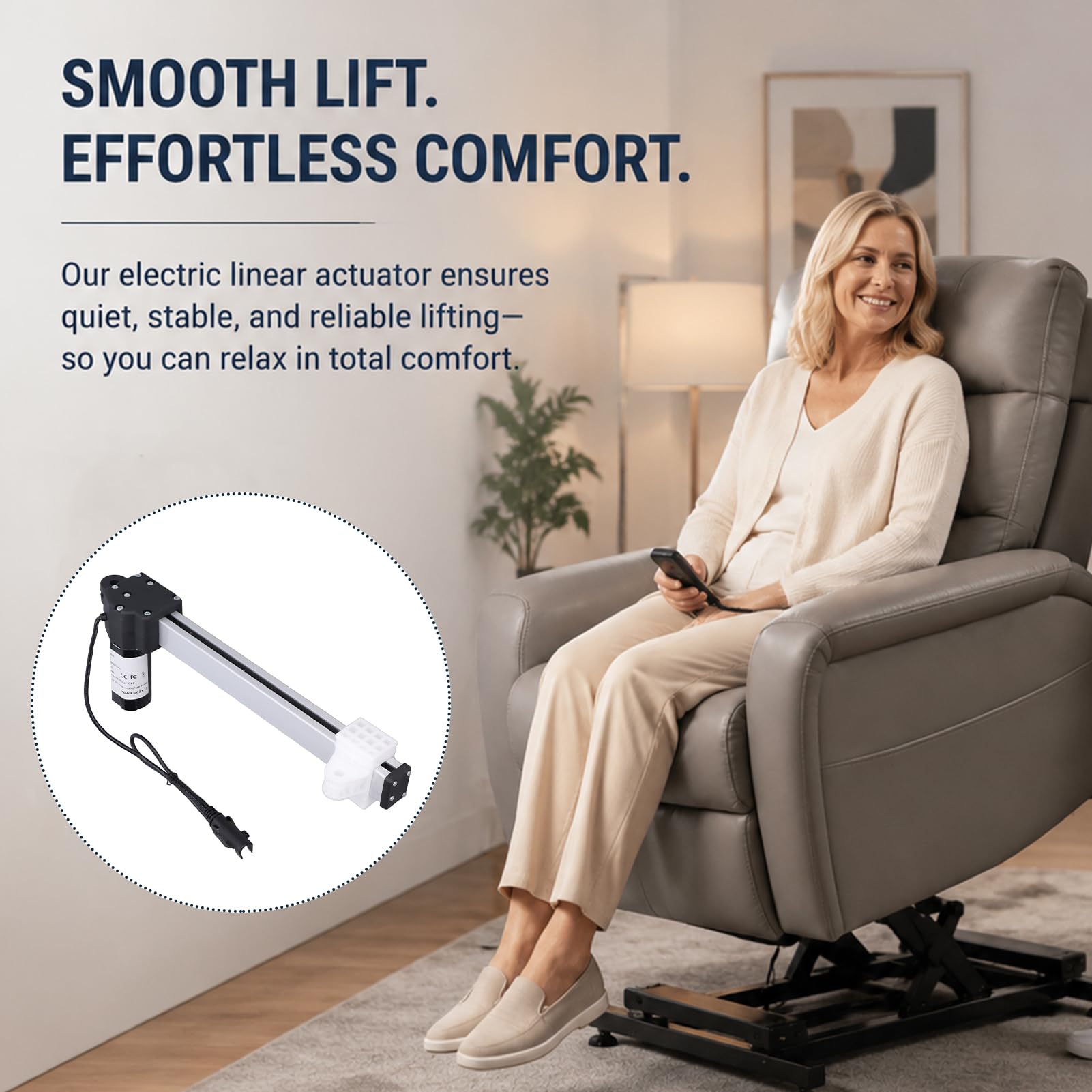 Elektrischer Motorantrieb für Liegesessel, 230 mm/9 Zoll DC 29 V Sofasesselmotor für elektrisches Bett, elektrisches Sofa, Ersatzkit für elektrischen Liegesessel mit Hebefunktion
