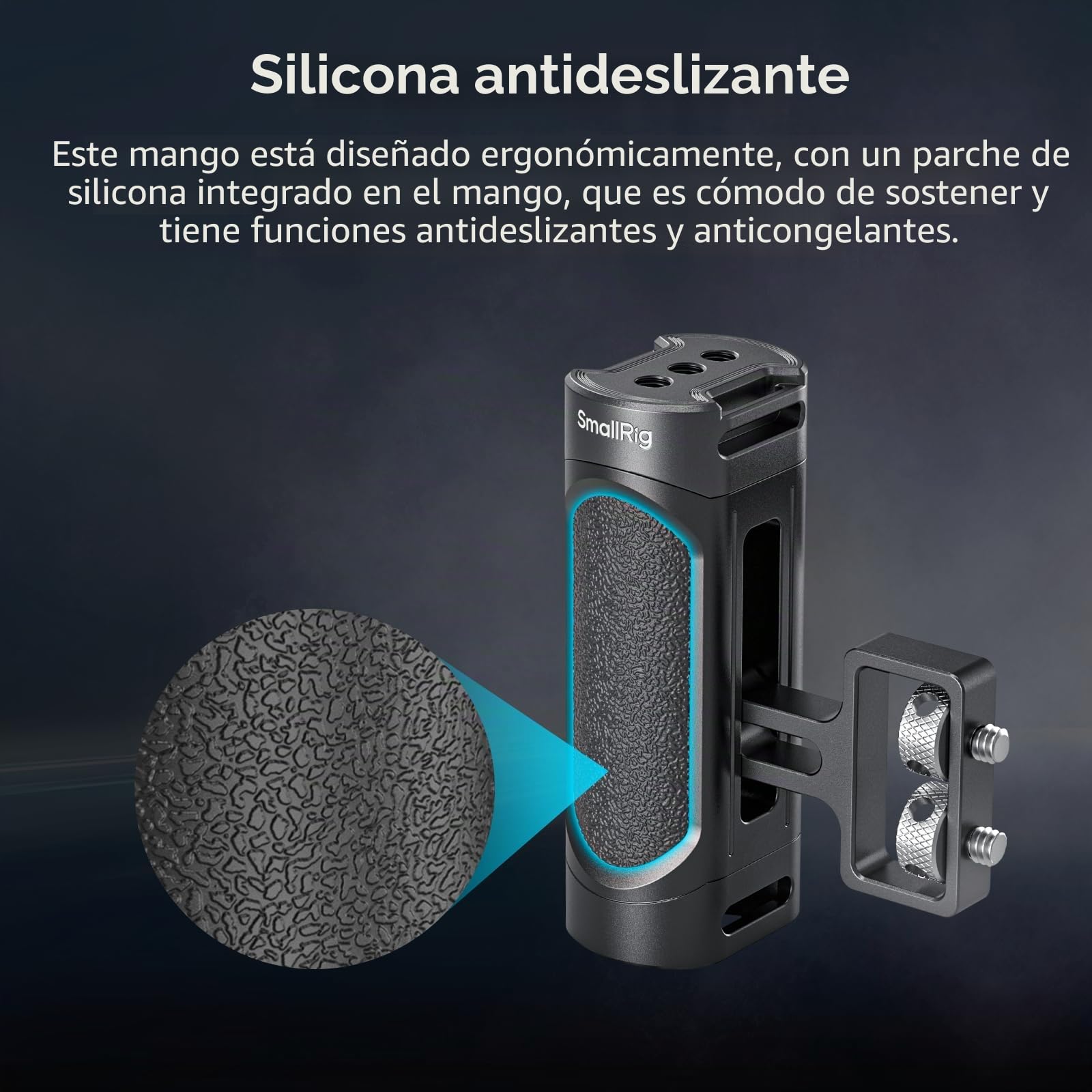 SMALLRIG Mini cámara lateral con OTAN y tornillos 1/4"-20, para manos izquierda y derecha, con agujeros de rosca y correas