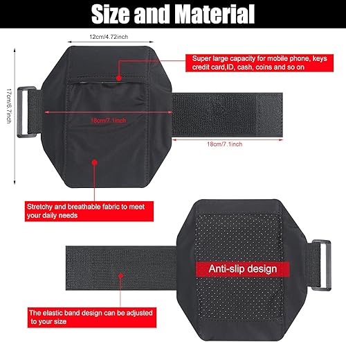 Vista 2 de Jadive Paquete de 2 correas para las piernas para teléfono celular, soporte para teléfono inteligente, banda antideslizante para el tobillo, correas