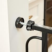 Vista 8 de Regalo Easy Step - Puerta para bebé extra alta con acceso, kit adicional, incluye kit de extensión de 4 pulgadas, kit de montaje a presión, ventosas