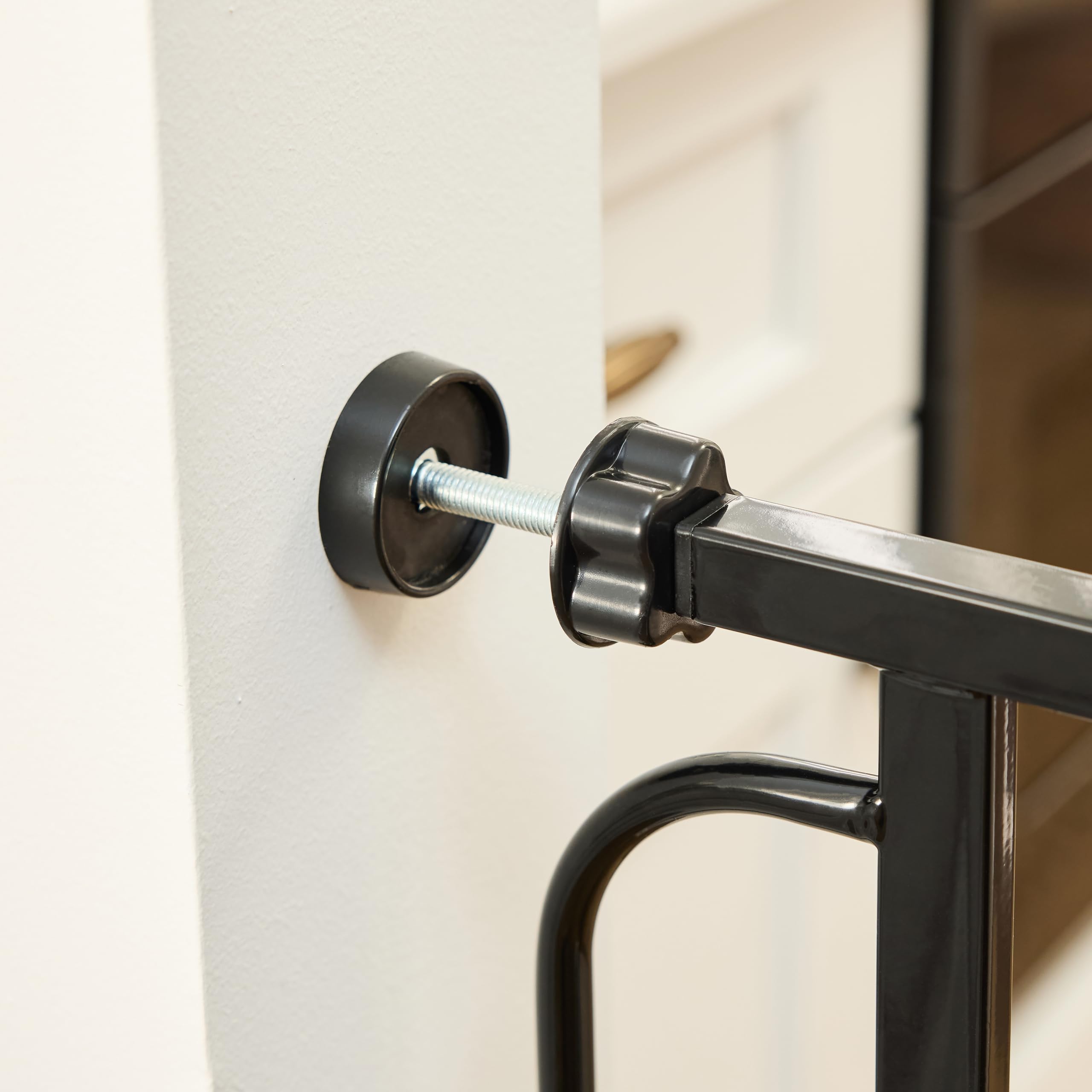 Regalo Easy Step Walk Thru Baby Safety Gate with Included Extension Kit (104 cm, Black)