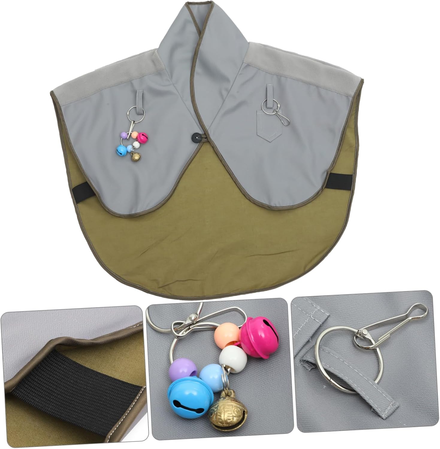 GALPADA Parrot Scratch Shoulder Protector Shawl Bird Training Cover with Loops for Stylish Design for Pet Owners Parrot Care Reusable Diaper for Birds