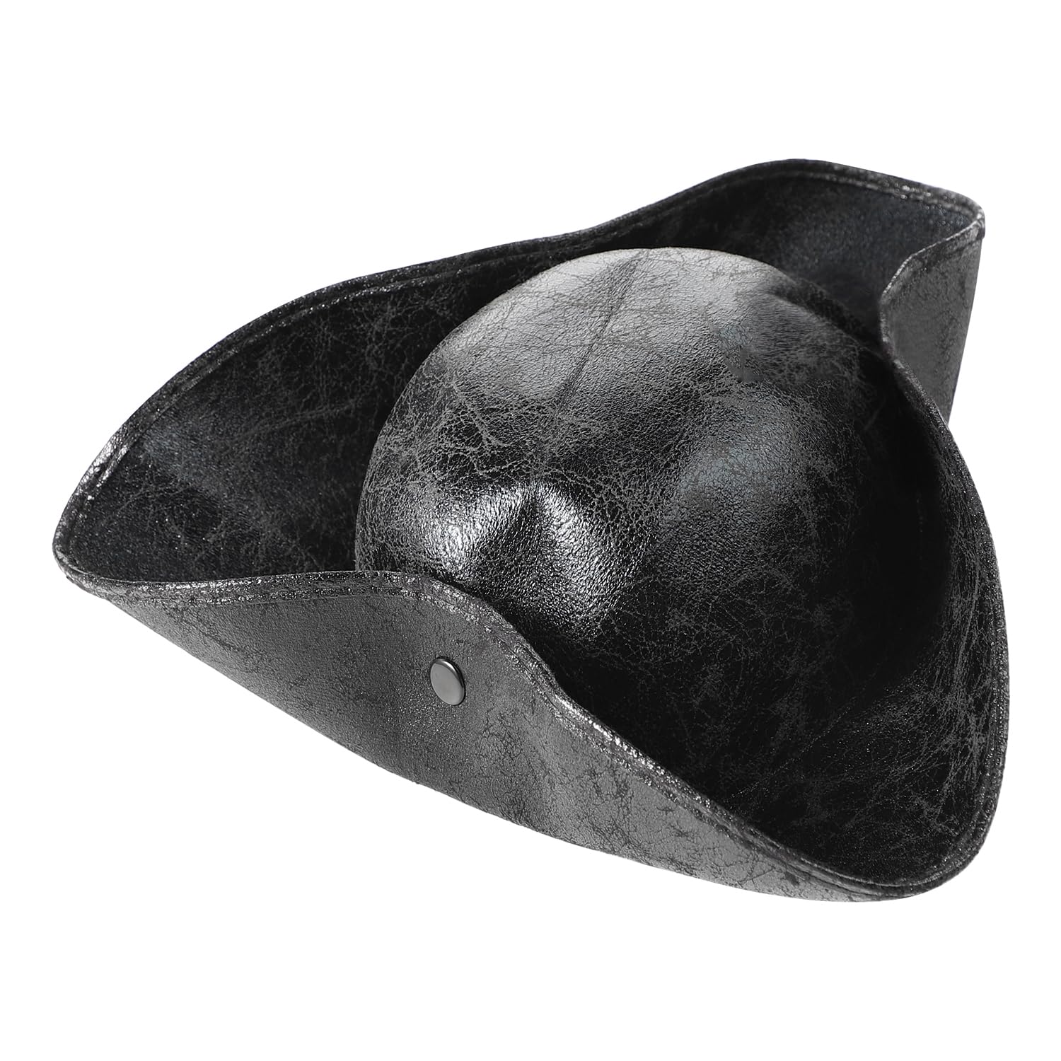 Halloween Pirate Costume Hat Tricorn Captain Headwear Bandana Hat Retro Brown Medieval Fancy Dress Accessory Distressed Cocked Cap for Pirate Theme Party Cosplay Carnival Halloween Role Play โ image 1