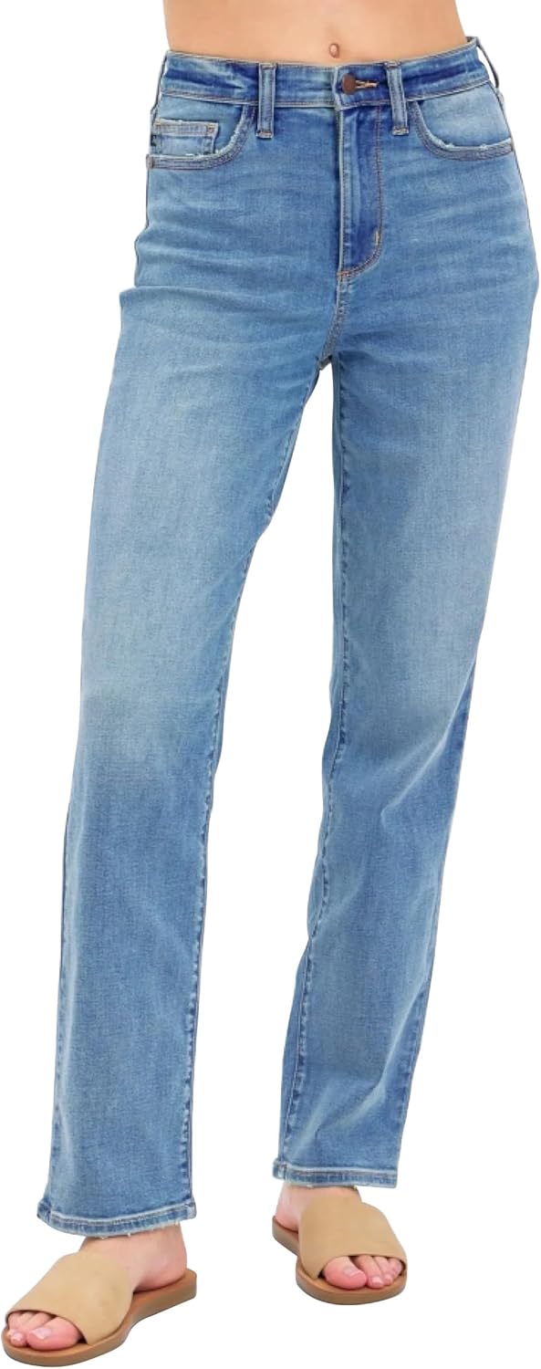 Judy Blue Women's High Rise 90's Relaxed Straight Jeans