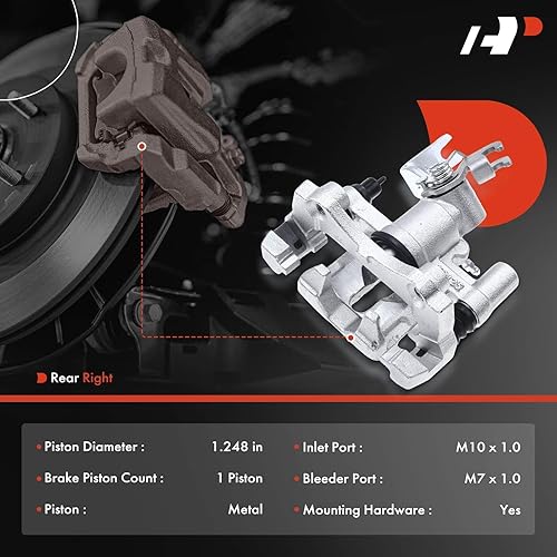 Miniatura 2 de A-Premium Conjunto de pinza de freno de disco trasero con soporte compatible con modelos seleccionados de Mazda - Miata 1994-1997, 1999-2005, L4