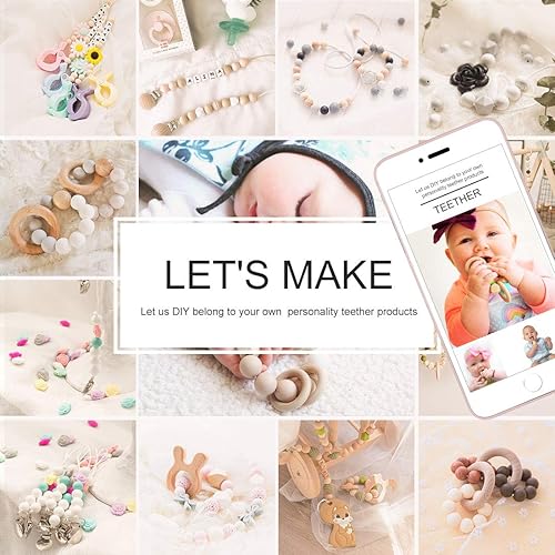 Miniatura 7 de 50 cuentas redondas de silicona de 0.59 pulgadas para hacer collares, pulseras, llaveros de automóvil, juego de cuentas para manualidades, pulseras,