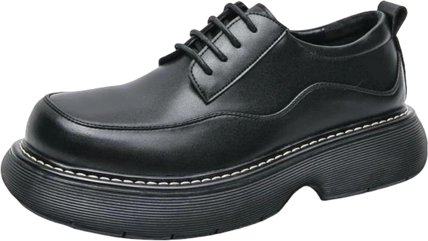 Men's Leather Dress Shoes Thick Sole Business Casual Footwear Suitable for Office and Daily Use