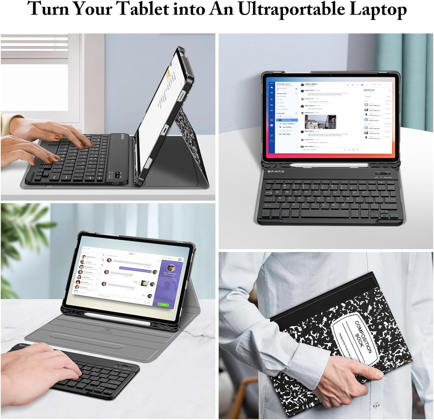 Image showing the built-in S Pen holder on the side of the tablet case.