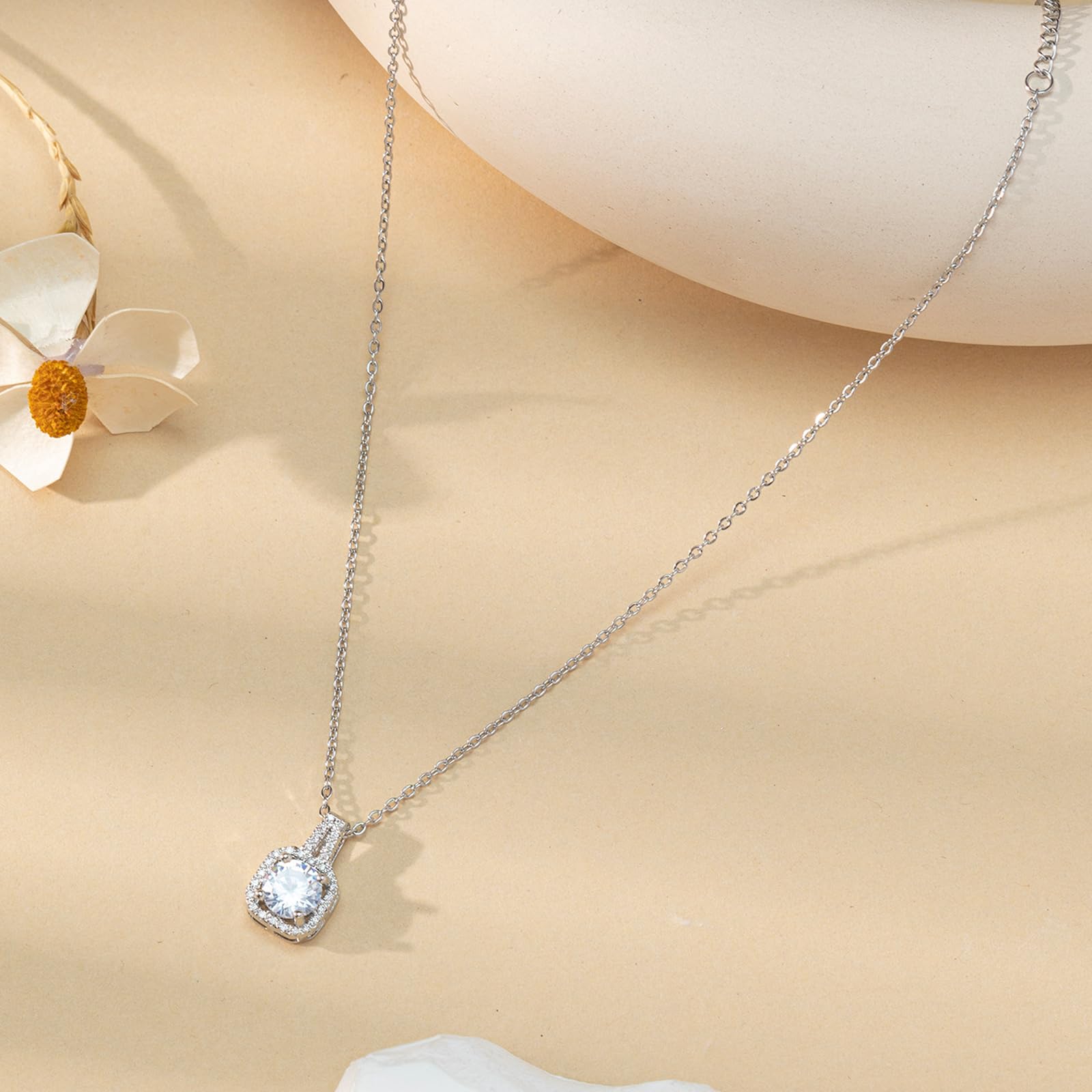 Orecchini catenina cuore cristalli AMEN argento 925 rosé | vendita online su HOLYART