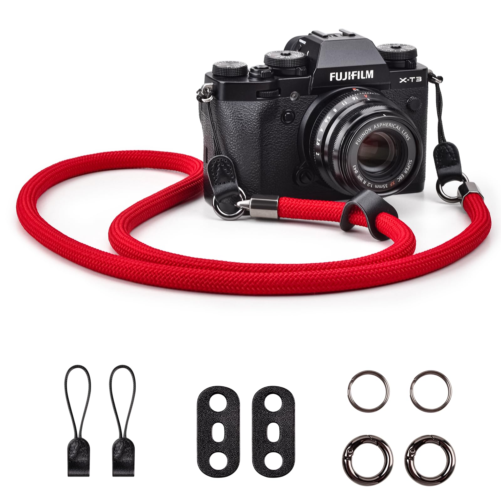HOTUT Tracolla Per Fotocamera A Corda Con Fibbia A Sgancio Rapido – Regolabile E Leggera Per DSLR E Mirrorless, Nylon E Microfibra, Per Collo O Spalla