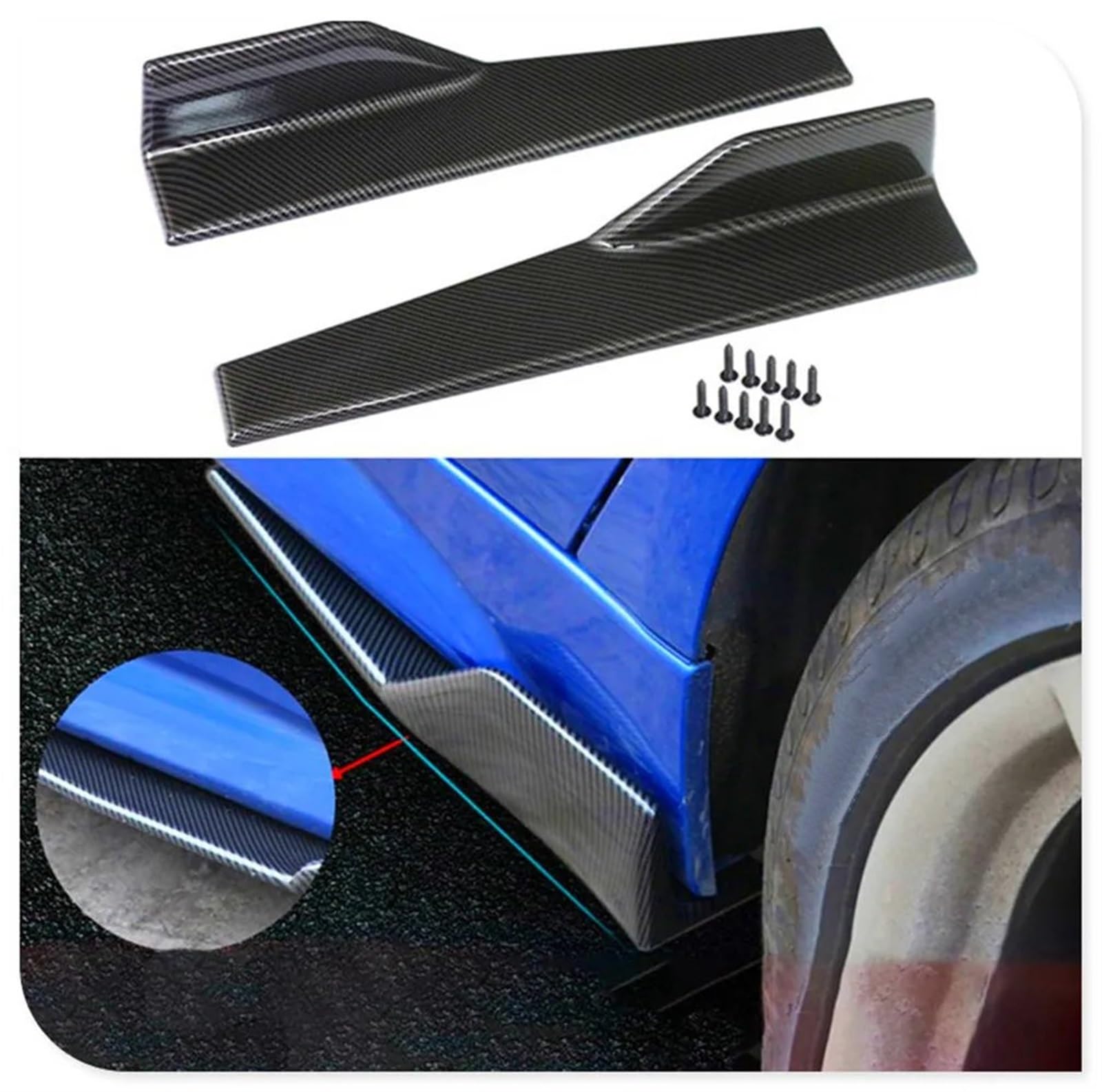 Minigonne Laterali Per Carrozzeria Kit Minigonne Laterali Larghe Per Auto, Splitter, Winglet Wing 45 Cm Per Accord, Per City, Per Civic, Per CRV, Per CRZ, Per Crosstour, Per Insight J