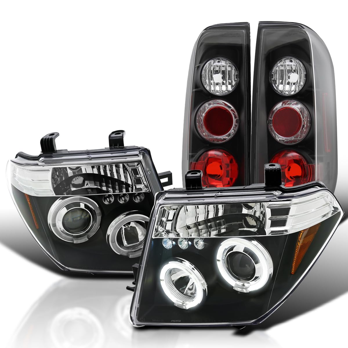 Amazon.com: SPEC-D TUNING Dual Halo Euro Black Projector LED