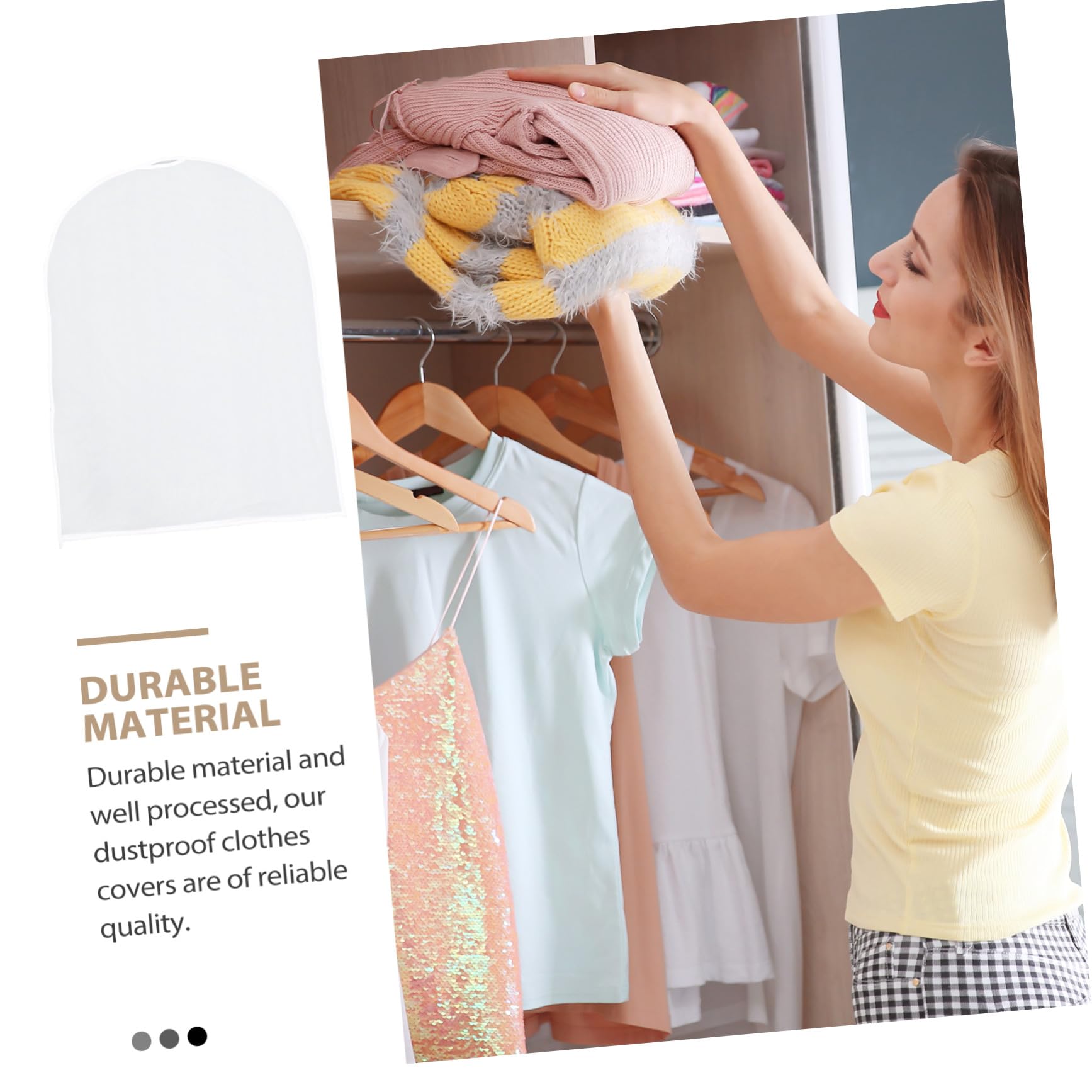 10piezas Guardapolvo De Fundas Transparentes Para Guardarropa Para Colgar Ropa Casa Incluyendo Fundas Para Vestidos y Ropa De Armario