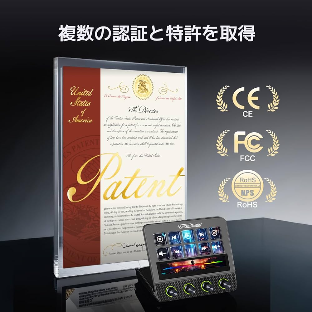 ストリームデック N4Pro カスタムキーボード 4つのノブ付き 超高速応答性能 Amazon | VSDINSIDE Stream Dock N4 Pro ストリームデック カスタム