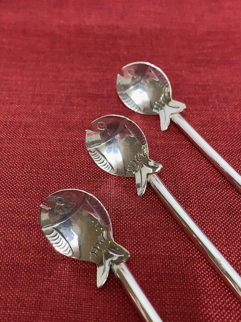 純銀925Sマドラー＋ストロースプーン、ヨーロッパ製メーカー不詳