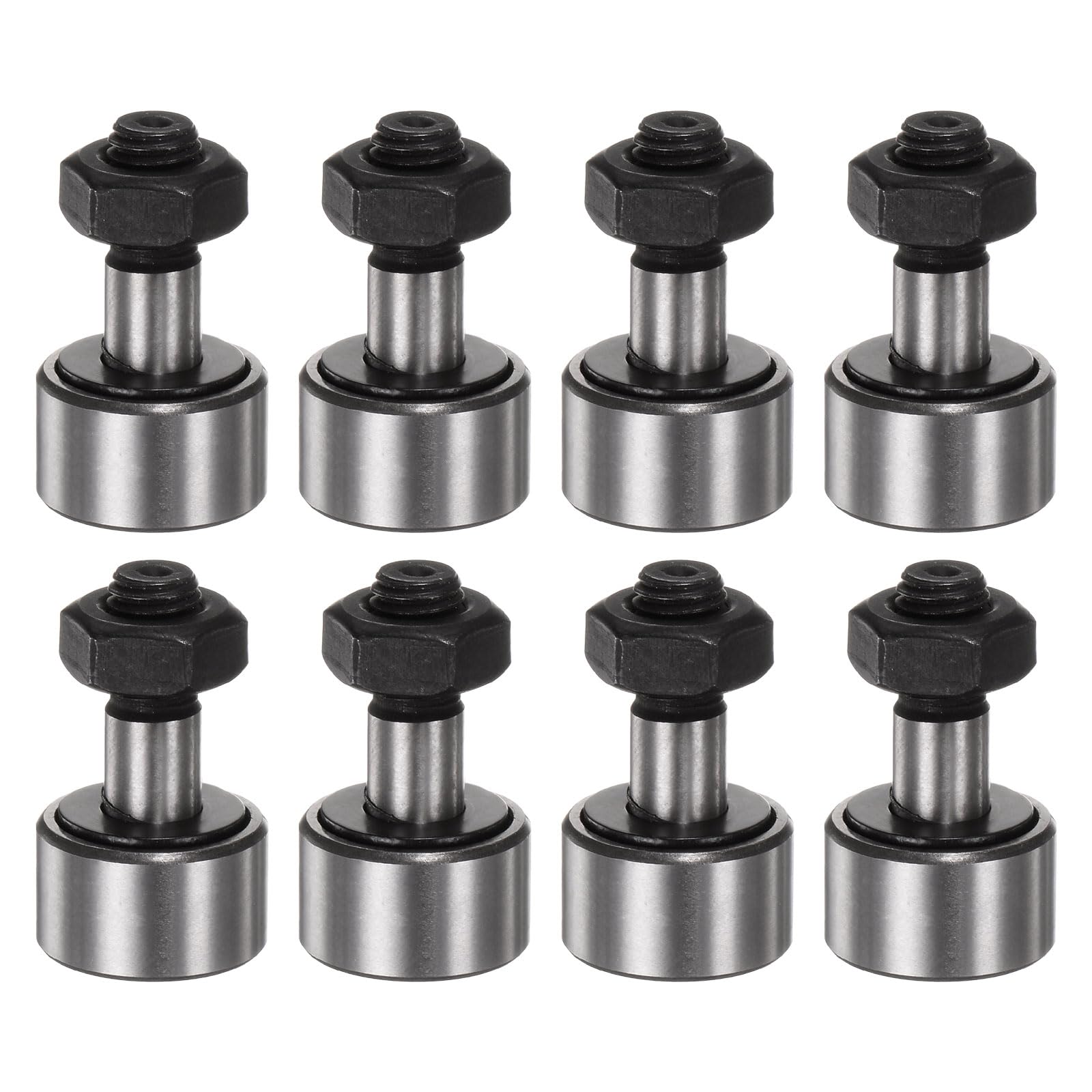 HARFINGTON 8pcs CF8 Cam Follower KR19 Needle Roller Bearing M8x1.25mm Male Thread 19mm Roller Diameter Stud Type 10mm Roller Width Miniature Track Roller Bearings