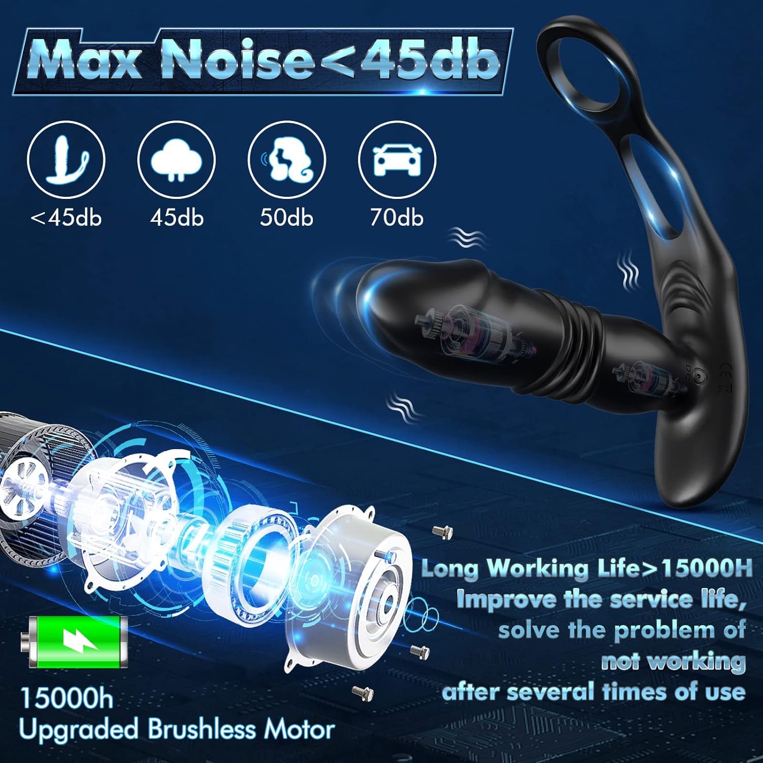 Vibratore per Uomo Stimolatore Prostata per Lui, Vibratore Anale Dildo Anale Plug Analesex Toy con Telecomando, Vibratoreper Uomo Professionale Plug Anale-Dilatatore, Sex Toys Sessuali per Uomini