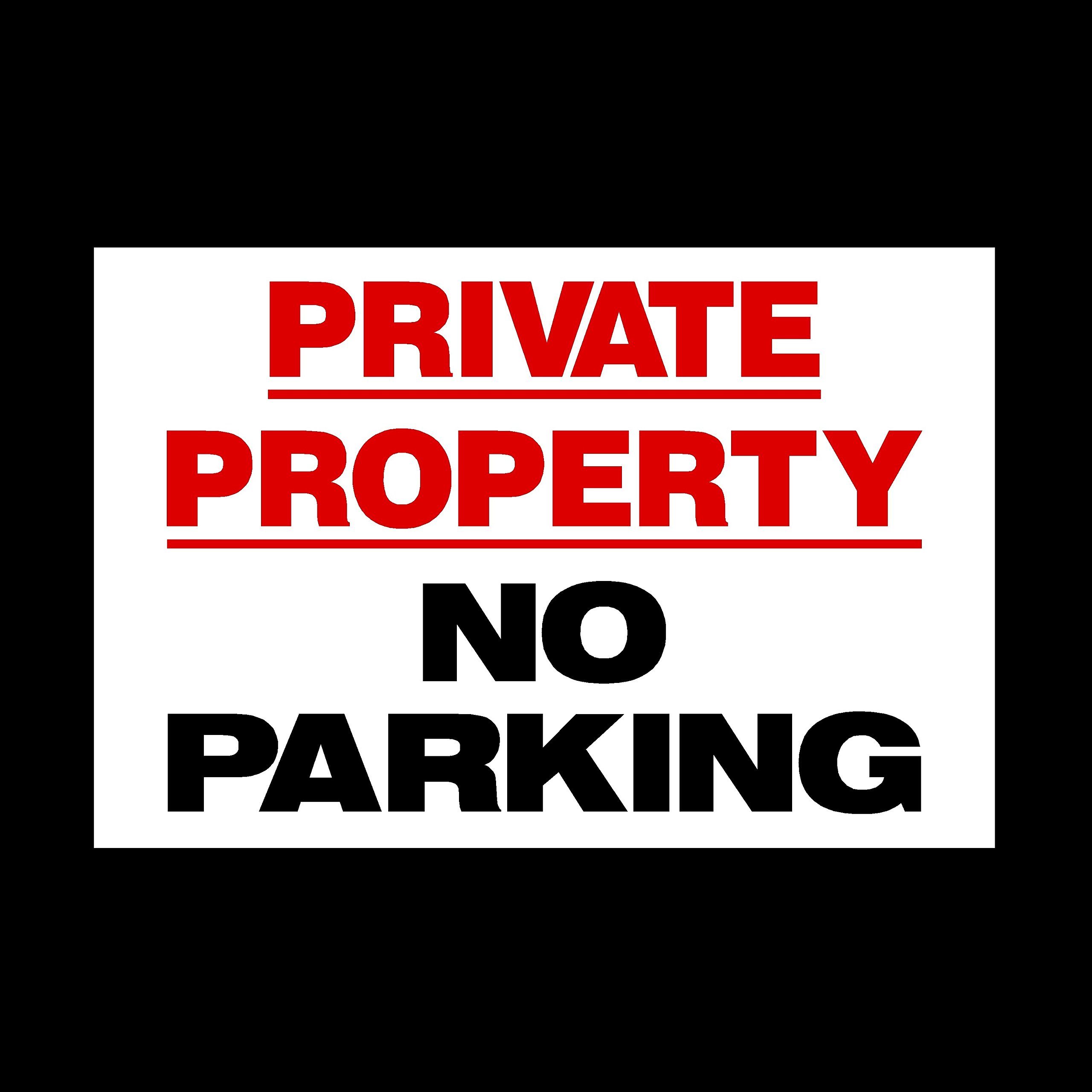 Buy Private Property No Parking Sticker/Self Adhesive Sign Private