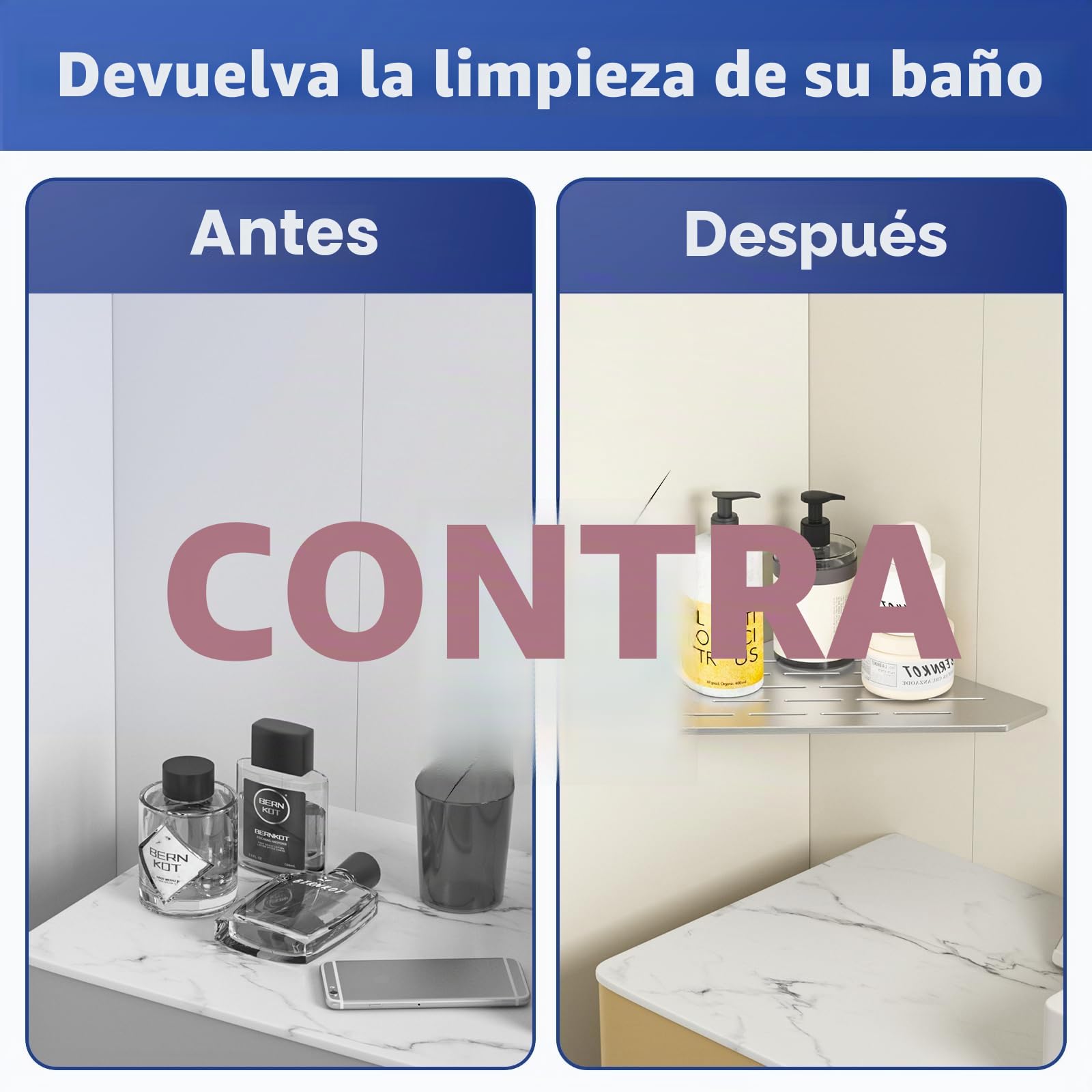 Estantería de esquina para ducha con 3 mm de grosor, estante de esquina pentagonal de alta resistencia para ducha, estante de baño empotrado para paredes de azulejos, estante de ducha