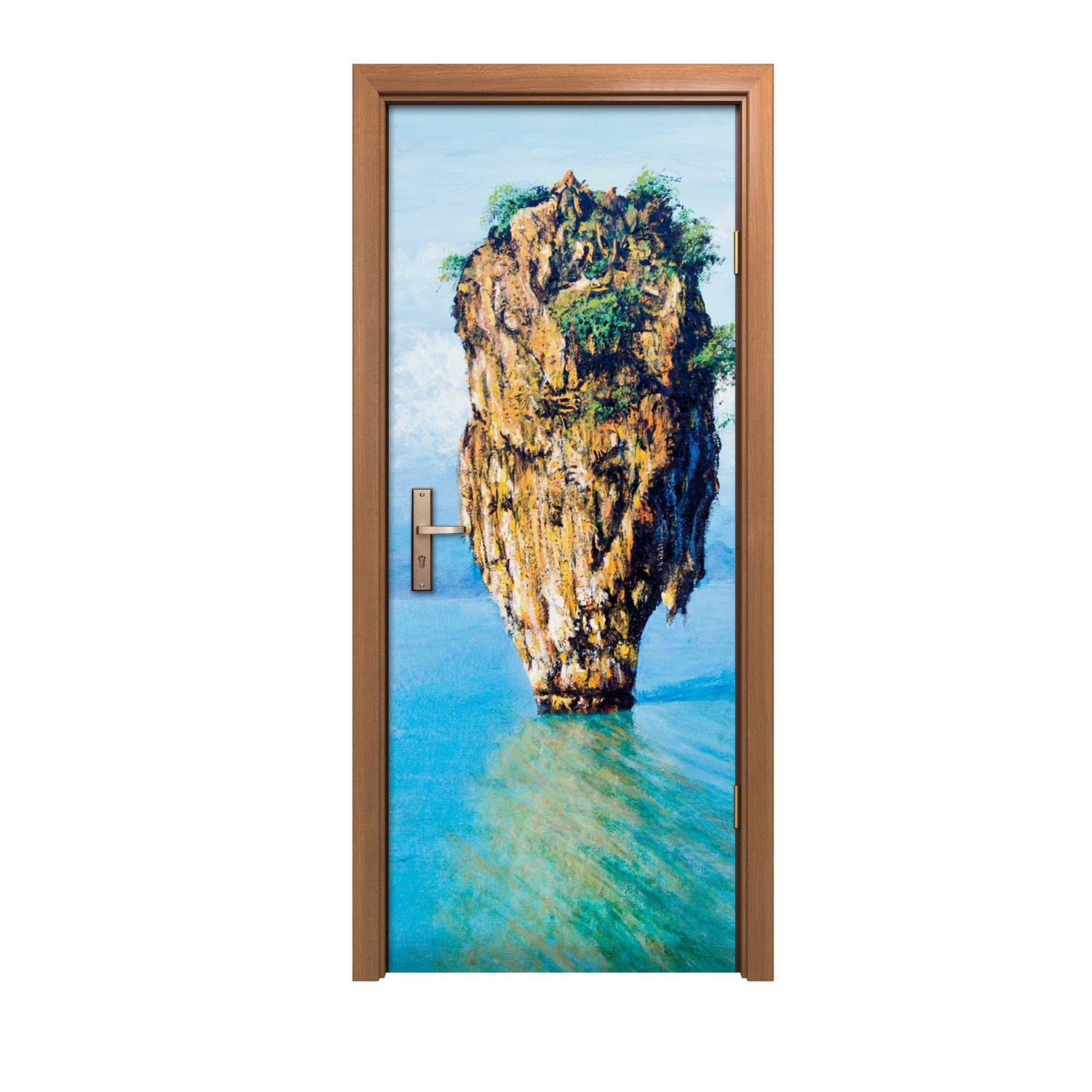 Autocollant de porte 90x200cm Ciel de mer nature pour décoration murale