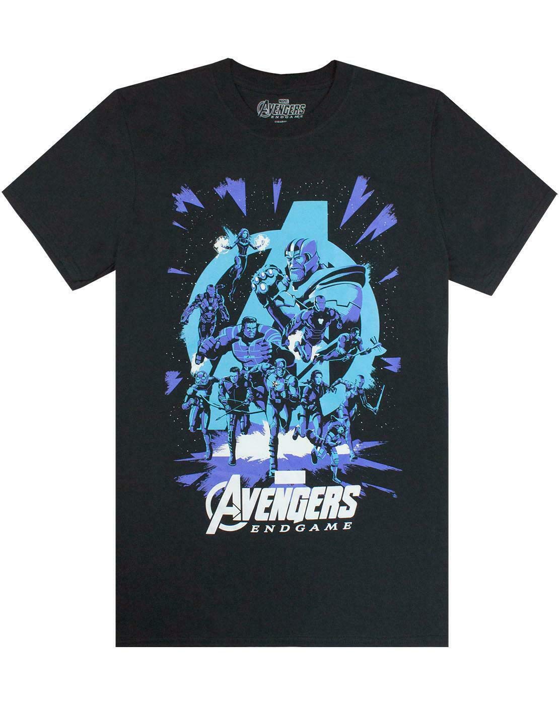 Vanilla Underground Men's Black Marvel Avengers End Game Galactic T-Shirt Xxl