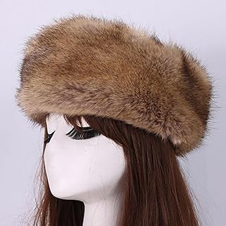 SHIYONG Inverno di Spessore Peloso Hairband Fluffy Russo Pelliccia Sintetica delle Donne della Ragazza della Fascia di Pelliccia Cappello di Inverno All'aperto Scaldaorecchie da Sci