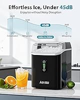 Vista 3 de Aeitto Nugget Ice Maker Countertop, 42lbs/24H Ice Machine with 1.5L Water Tank, Rapid Ice Release in 6 Mins, Self-Cleaning Pebble Ice Maker with