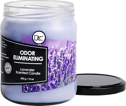 Miniatura 2 de Vela altamente perfumada que elimina el olor a lavanda, elimina el 95% de los olores de mascotas, humo, alimentos y otros olores rápidamente, hasta